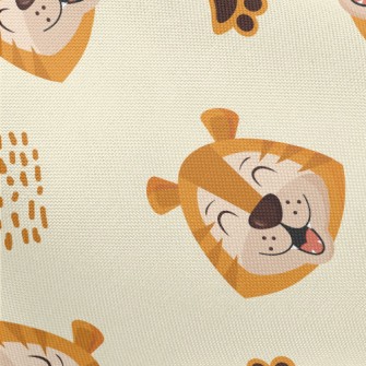 Smiling Animal Faces Pongee