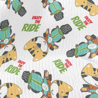 Cute Animals Riding Motorcycle Stretch Jersey