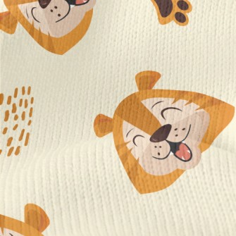 Smiling Animal Faces Stretch Jersey