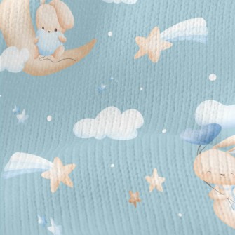 Rabbit Sitting On The Moon Stretch Jersey