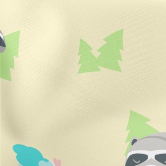 A Raccoon's Day In The For Lightweight Cotton Poplin