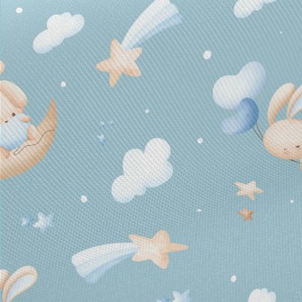 Rabbit Sitting On The Moon Midweight Cotton Poplin