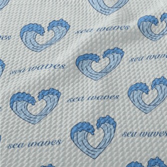 Cartoon Love Waves Birdseye Piqué