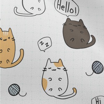 Cute Cartoon Kitten Chiffon