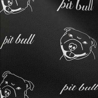 Simple Bulldog Illustration Chiffon