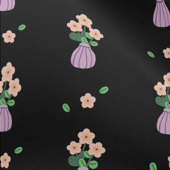 Hand Drawn Cartoon Vase Chiffon