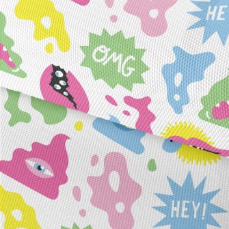 Hand Drawn Colorful Monsters Waterproof Oxford