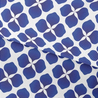 Abstract Blue Flowers Waterproof Oxford