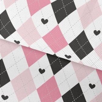 Black Pink Cute Diamond Waterproof Oxford