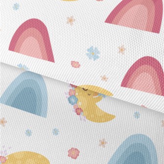 Flowers With Sun And Moon Waterproof Oxford