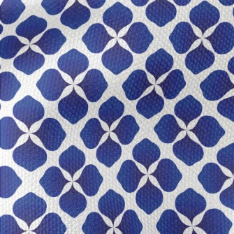 Abstract Blue Flowers Waterproof Canvas