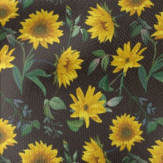 Realistic Hand Drawn Sunflower Waterproof Canvas