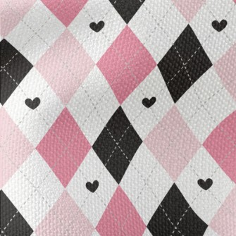 Black Pink Cute Diamond Waterproof Canvas