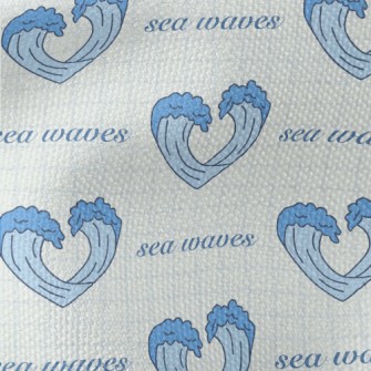 Cartoon Love Waves Waterproof Canvas
