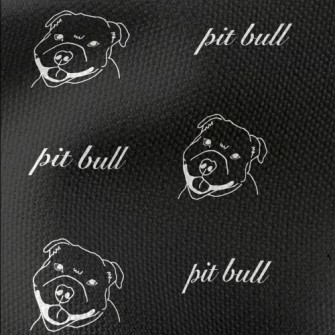 Simple Bulldog Illustration Waterproof Canvas