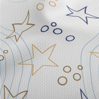 Stars And Circles Athletic Mesh Flat Back