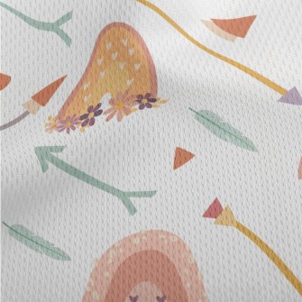 Bohemian Style Doodles Athletic Mesh Flat Back