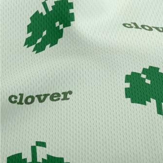 Pixel Wind Clover Athletic Mesh Flat Back