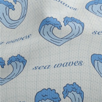 Cartoon Love Waves Athletic Mesh Flat Back