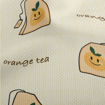 Orange Tea Bags Athletic Mesh Flat Back