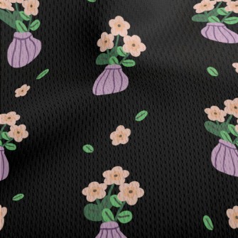 Hand Drawn Cartoon Vase Athletic Mesh Flat Back