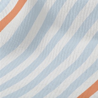 Orange Blue Zigzag Pattern Terry