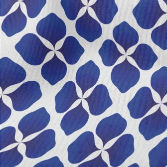 Abstract Blue Flowers Terry