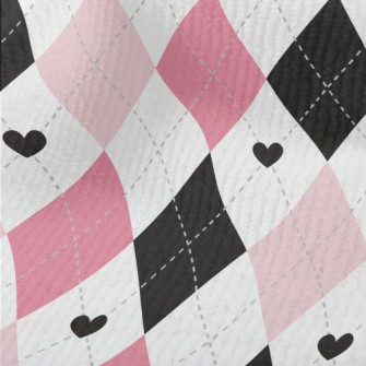 Black Pink Cute Diamond Terry