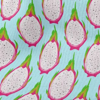 Hand Drawn Dragon Fruit Cross  Terry