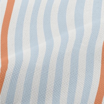 Orange Blue Zigzag Pattern Performance Linen