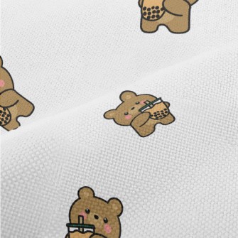 Cute Bear Loves Bubble Milk Performance Linen