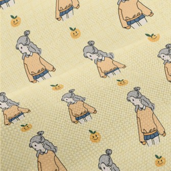 Cute Girl Illustration Performance Linen