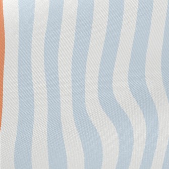 Orange Blue Zigzag Pattern Twill