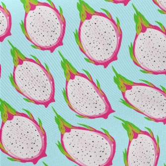 Hand Drawn Dragon Fruit Cross  Twill