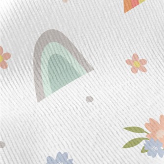 Flowers And Rainbow Doodles Standard Corduroy