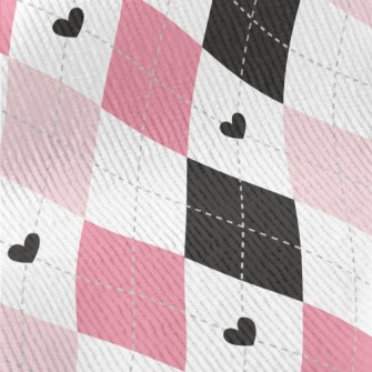 Black Pink Cute Diamond Standard Corduroy