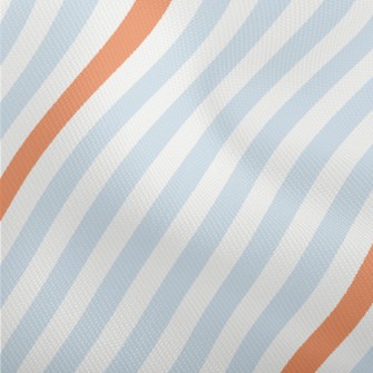 Orange Blue Zigzag Pattern Dobby