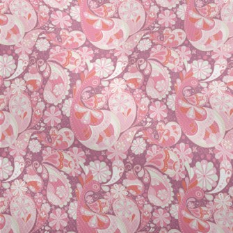 Playful Pink Vortex Flowers Dobby
