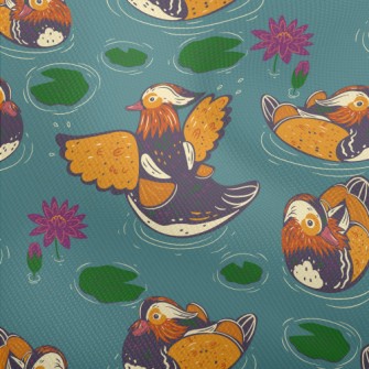 Hand Drawn Mandarin Ducks And  Dobby