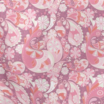 Playful Pink Vortex Flowers Stretch Ponte