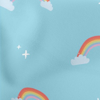 Hand Drawn Beautiful Rainbow Stretch Ponte