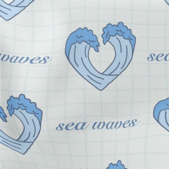 Cartoon Love Waves Stretch Ponte