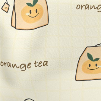 Orange Tea Bags Stretch Ponte