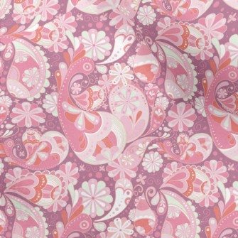 Playful Pink Vortex Flowers Micro Fleece