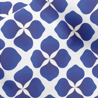 Abstract Blue Flowers Micro Fleece