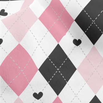 Black Pink Cute Diamond Micro Fleece