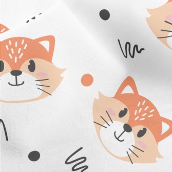 Cute Cartoon Fox Micro Fleece