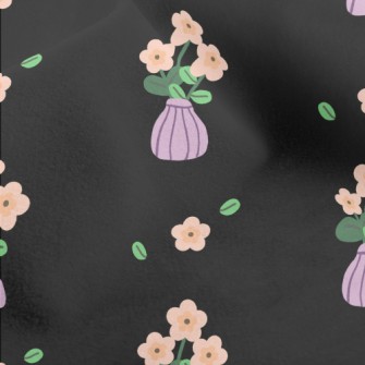 Hand Drawn Cartoon Vase Micro Fleece