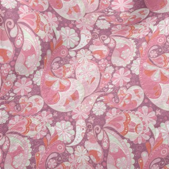 Playful Pink Vortex Flowers Minky