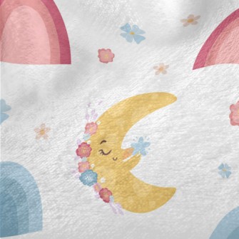 Flowers With Sun And Moon Minky